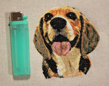 ビーグル(ミニサイズ) ミシン刺繍 作品 犬