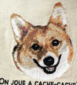 コーギー刺繍(ミニサイズ) ミシン刺繍 作品 犬
