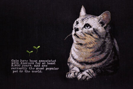 当店オリジナルの猫ちゃん ミシン刺繍 作品 猫