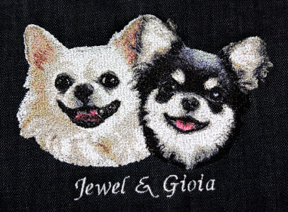 オーダー作品(チワワ) ミシン刺繍 作品 犬